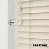 EdBevans - Spectrum Solid Wood Venetian Blind - Mono Cream 35mm Slat with - Ladder String - Prettoni