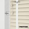 EdBevans - Spectrum Solid Wood Venetian Blind - Mono Cream 35mm Slat with Chevron Snowy 25mm Tape - Prettoni
