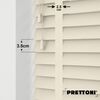EdBevans - Spectrum Solid Wood Venetian Blind - Mono Cream 35mm Slat with Chevron Avorio 25mm Tape - Prettoni