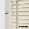 EdBevans - Spectrum Solid Wood Venetian Blind - Mono Cream 35mm Slat with Chevron Moccasin 25mm Tape - Prettoni