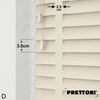 EdBevans - Spectrum Solid Wood Venetian Blind - Mono Cream 35mm Slat with Chevron Cream 25mm Tape - Prettoni