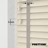 EdBevans - Spectrum Solid Wood Venetian Blind - Mono Cream 35mm Slat with Chevron Cement 25mm Tape - Prettoni