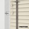 EdBevans - Spectrum Solid Wood Venetian Blind - Mono Cream 35mm Slat with Chevron Granite 25mm Tape - Prettoni