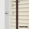 EdBevans - Spectrum Solid Wood Venetian Blind - Mono Cream 35mm Slat with Chevron Umber 25mm Tape - Prettoni