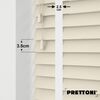 EdBevans - Spectrum Solid Wood Venetian Blind - Mono Cream 35mm Slat with Chevron Porcelain 25mm Tape - Prettoni