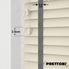 EdBevans - Spectrum Solid Wood Venetian Blind - Mono Cream 35mm Slat with Chevron Monsoon 25mm Tape - Prettoni