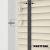 EdBevans - Spectrum Solid Wood Venetian Blind - Mono Cream 35mm Slat with Chevron Aurora 25mm Tape - Prettoni