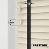 EdBevans - Spectrum Solid Wood Venetian Blind - Mono Cream 35mm Slat with Chevron Shadow 25mm Tape - Prettoni