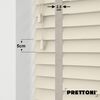 EdBevans - Spectrum Solid Wood Venetian Blind - Mono Cream 50mm Slat with Chevron Moccasin 25mm Tape - Prettoni