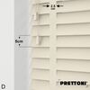 EdBevans - Spectrum Solid Wood Venetian Blind - Mono Cream 50mm Slat with Chevron Cream 25mm Tape - Prettoni