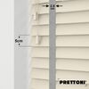 EdBevans - Spectrum Solid Wood Venetian Blind - Mono Cream 50mm Slat with Chevron Nimbus 25mm Tape - Prettoni