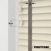EdBevans - Spectrum Solid Wood Venetian Blind - Mono Cream 50mm Slat with Chevron Granite 25mm Tape - Prettoni