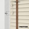 EdBevans - Spectrum Solid Wood Venetian Blind - Mono Cream 50mm Slat with Chevron Cinnamon 25mm Tape - Prettoni