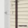 EdBevans - Spectrum Solid Wood Venetian Blind - Mono Cream 50mm Slat with Chevron Umber 25mm Tape - Prettoni