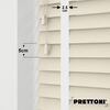 EdBevans - Spectrum Solid Wood Venetian Blind - Mono Cream 50mm Slat with Chevron Porcelain 25mm Tape - Prettoni