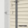 EdBevans - Spectrum Solid Wood Venetian Blind - Mono Cream 50mm Slat with Chevron Monsoon 25mm Tape - Prettoni