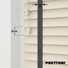EdBevans - Spectrum Solid Wood Venetian Blind - Mono Cream 50mm Slat with Chevron Aurora 25mm Tape - Prettoni
