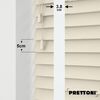 EdBevans - Spectrum Solid Wood Venetian Blind - Mono Cream 50mm Slat with Woven Naturo 38mm Tape - Prettoni