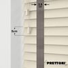 EdBevans - Spectrum Solid Wood Venetian Blind - Mono Cream 50mm Slat with Woven Flint 38mm Tape - Prettoni