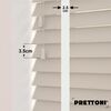 EdBevans - Spectrum Solid Wood Venetian Blind - Mono Beige 35mm Slat with Chevron Snowy 25mm Tape - Prettoni