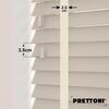 EdBevans - Spectrum Solid Wood Venetian Blind - Mono Beige 35mm Slat with Chevron Avorio 25mm Tape - Prettoni