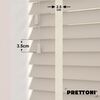 EdBevans - Spectrum Solid Wood Venetian Blind - Mono Beige 35mm Slat with Chevron Cream 25mm Tape - Prettoni