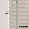 EdBevans - Spectrum Solid Wood Venetian Blind - Mono Beige 35mm Slat with Chevron Cement 25mm Tape - Prettoni