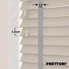 EdBevans - Spectrum Solid Wood Venetian Blind - Mono Beige 35mm Slat with Chevron Nimbus 25mm Tape - Prettoni