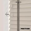 EdBevans - Spectrum Solid Wood Venetian Blind - Mono Beige 35mm Slat with Chevron Granite 25mm Tape - Prettoni