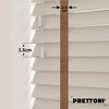 EdBevans - Spectrum Solid Wood Venetian Blind - Mono Beige 35mm Slat with Chevron Cinnamon 25mm Tape - Prettoni