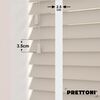 EdBevans - Spectrum Solid Wood Venetian Blind - Mono Beige 35mm Slat with Chevron Porcelain 25mm Tape - Prettoni