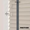 EdBevans - Spectrum Solid Wood Venetian Blind - Mono Beige 35mm Slat with Chevron Lava 25mm Tape - Prettoni