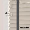 EdBevans - Spectrum Solid Wood Venetian Blind - Mono Beige 35mm Slat with Chevron Aurora 25mm Tape - Prettoni