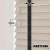 EdBevans - Spectrum Solid Wood Venetian Blind - Mono Beige 35mm Slat with Chevron Shadow 25mm Tape - Prettoni