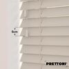 EdBevans - Spectrum Solid Wood Venetian Blind - Mono Beige 50mm Slat with - Ladder String - Prettoni