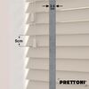 EdBevans - Spectrum Solid Wood Venetian Blind - Mono Beige 50mm Slat with Chevron Palladium 25mm Tape - Prettoni