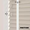 EdBevans - Spectrum Solid Wood Venetian Blind - Mono Beige 50mm Slat with Chevron Snowy 25mm Tape - Prettoni