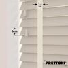 EdBevans - Spectrum Solid Wood Venetian Blind - Mono Beige 50mm Slat with Chevron Cream 25mm Tape - Prettoni