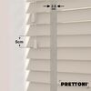 EdBevans - Spectrum Solid Wood Venetian Blind - Mono Beige 50mm Slat with Chevron Cement 25mm Tape - Prettoni