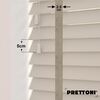 EdBevans - Spectrum Solid Wood Venetian Blind - Mono Beige 50mm Slat with Chevron Stonewall 25mm Tape - Prettoni