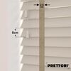 EdBevans - Spectrum Solid Wood Venetian Blind - Mono Beige 50mm Slat with Chevron Sandrift 25mm Tape - Prettoni