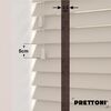EdBevans - Spectrum Solid Wood Venetian Blind - Mono Beige 50mm Slat with Chevron Umber 25mm Tape - Prettoni