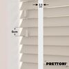 EdBevans - Spectrum Solid Wood Venetian Blind - Mono Beige 50mm Slat with Chevron Porcelain 25mm Tape - Prettoni