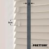 EdBevans - Spectrum Solid Wood Venetian Blind - Mono Beige 50mm Slat with Chevron Lava 25mm Tape - Prettoni