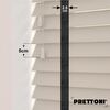 EdBevans - Spectrum Solid Wood Venetian Blind - Mono Beige 50mm Slat with Chevron Shadow 25mm Tape - Prettoni