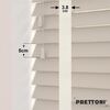 EdBevans - Spectrum Solid Wood Venetian Blind - Mono Beige 50mm Slat with Woven Feather 38mm Tape - Prettoni