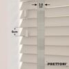 EdBevans - Spectrum Solid Wood Venetian Blind - Mono Beige 50mm Slat with Woven Ethereal 38mm Tape - Prettoni