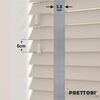 EdBevans - Spectrum Solid Wood Venetian Blind - Mono Beige 50mm Slat with Woven Spun 38mm Tape - Prettoni