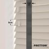 EdBevans - Spectrum Solid Wood Venetian Blind - Mono Beige 50mm Slat with Woven Gravel 38mm Tape - Prettoni