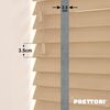 EdBevans - Spectrum Solid Wood Venetian Blind - Mono Maple 35mm Slat with Chevron Palladium 25mm Tape - Prettoni